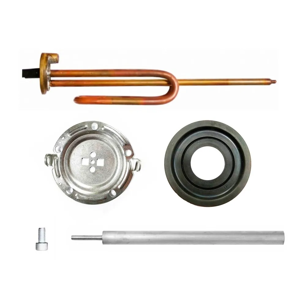 КОМПЛЕКТ: ТЭН RCF 1500W, D48мм, М6, 220V + фланец D125 + анод М6 + прокладка + винт 