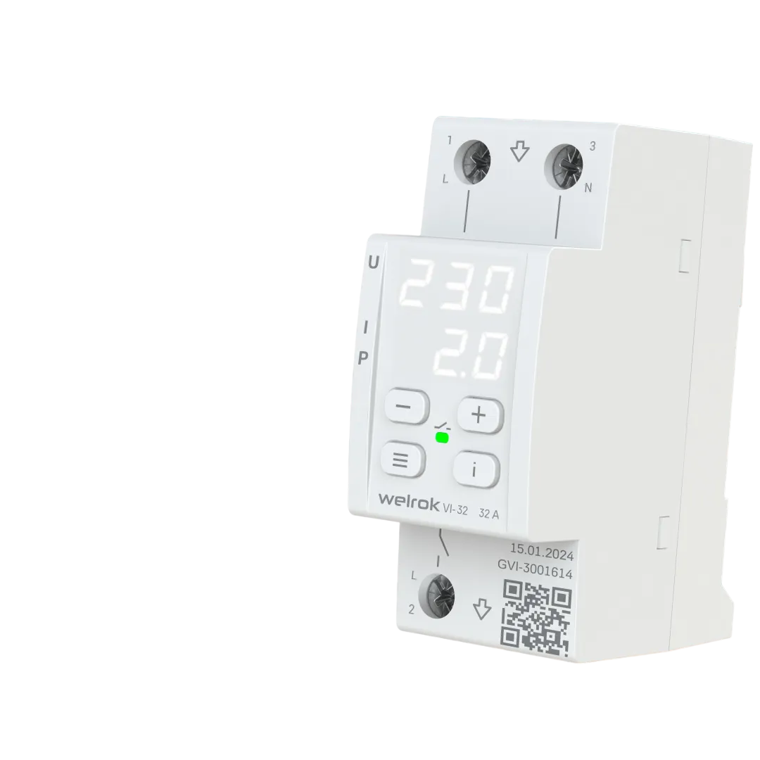 Реле напряжения c контролем тока Welrok VI-32 