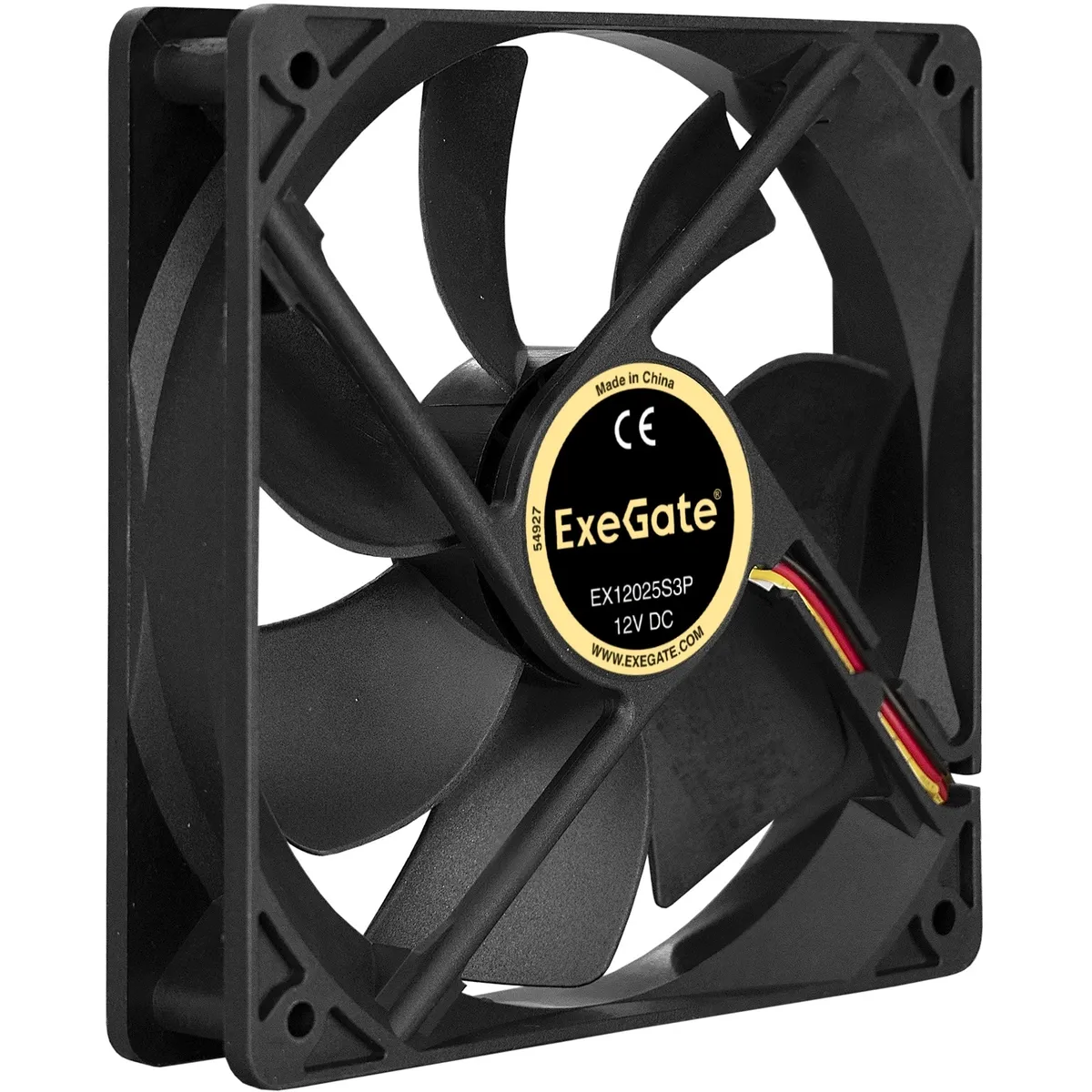 Вентилятор для корпуса 12В DC, 120x120x25 мм, 3pin, 1500RPM, 24dBA, подшипник скольжения
