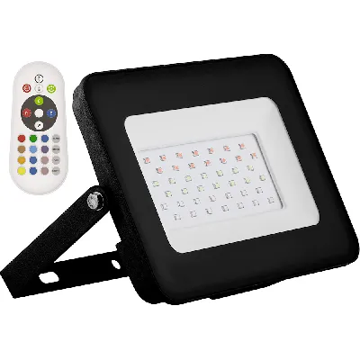 Прожектор светодиодный ДО-30w RGB с пультом дистанционного управления IP65