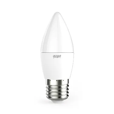 Лампа светодиодная LED 6 Вт 420 лм 3000К AC180-240В E27 свеча теплая  Elementary Gauss