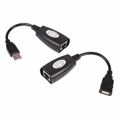 Удлинитель USB по витой паре (8p8c), 
