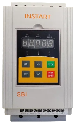 Устройство плавного пуска SBI-5.5/11-04 5.5кВт, 11А, 3Ф, 380В±15%, 50Гц/60Гц, IP20, со встроенным байпасом 