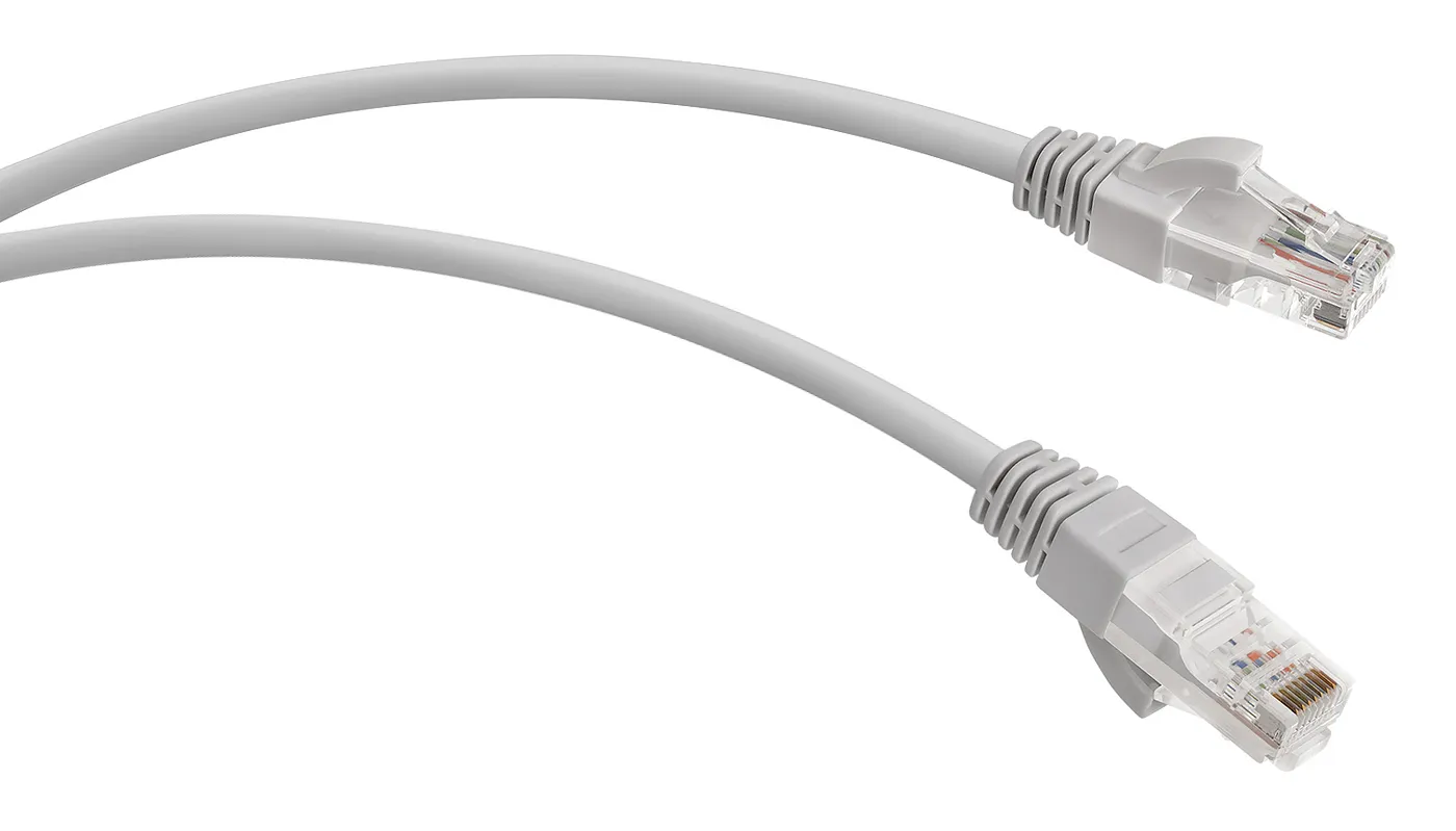 Патч-корд U/UTP категория 5е 2xRJ45 неэкранированный серый LSZH 10м WRline