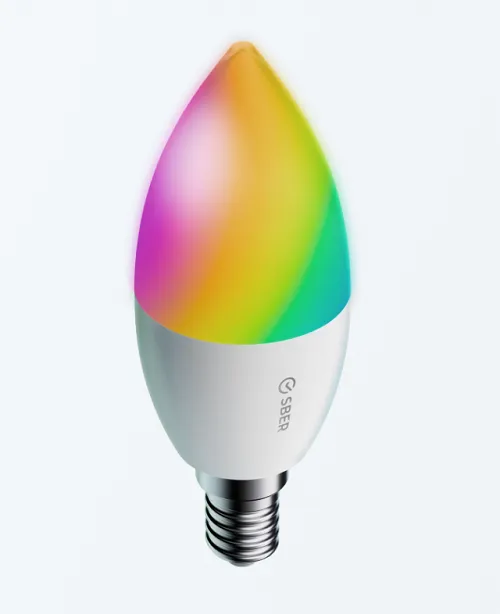 Лампа светодиодная умная SBER C37 RGB, 5.5 Вт 
