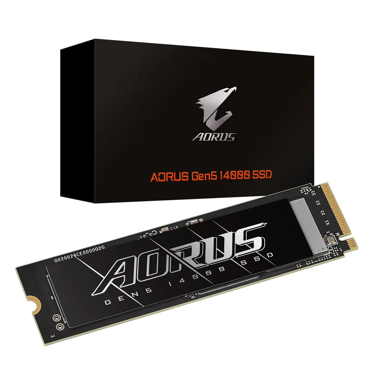 Накопитель SSD M.2 2280 1TB AORUS Gen5 14000 AG514K, PCIe 5.0 x4, 3D TLC NAND, 14000/6850 Мб/с 