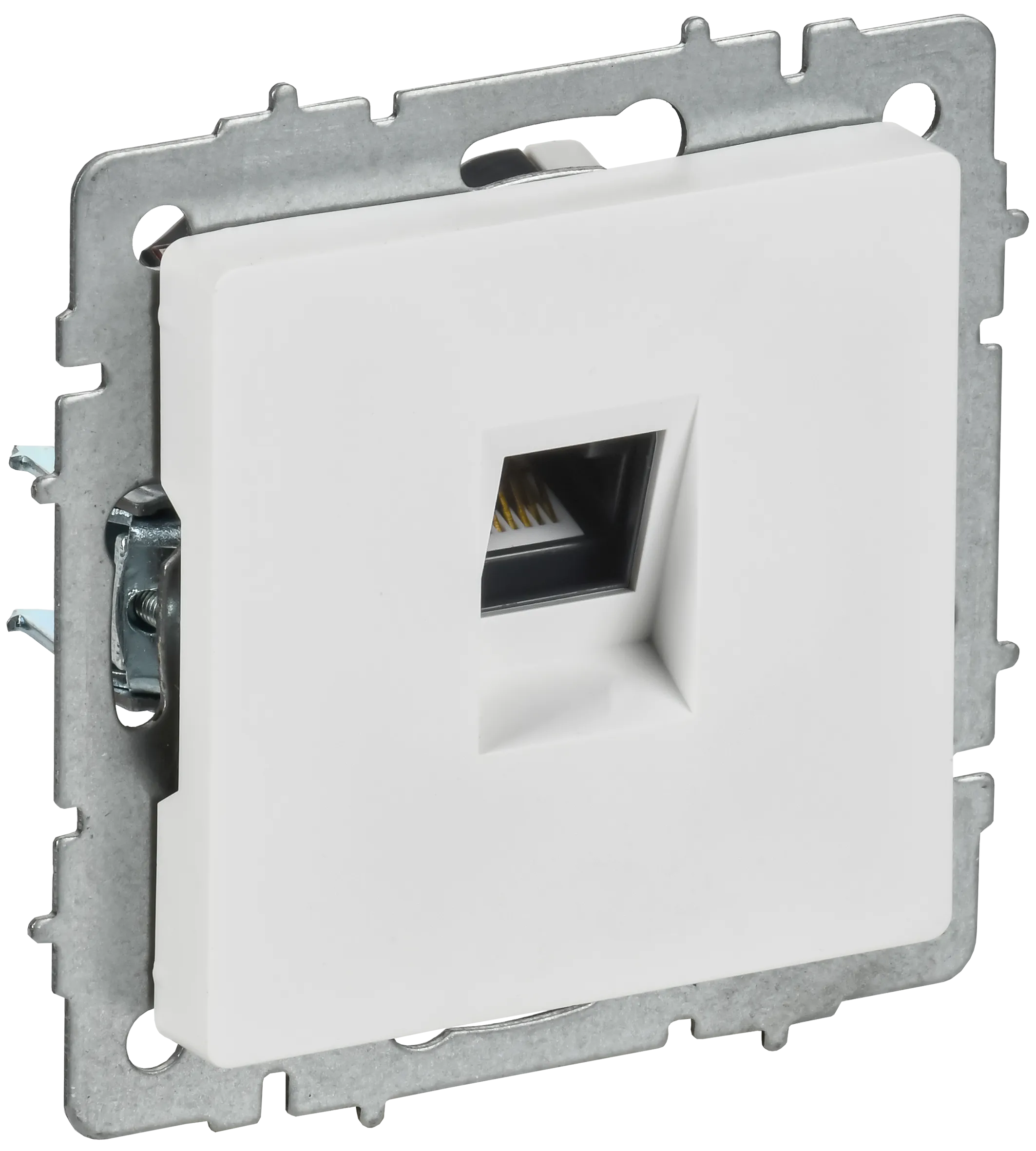 BRITE Розетка компьютерная RJ45 кат.6 РК11-БрАБ арктический белый IEK 