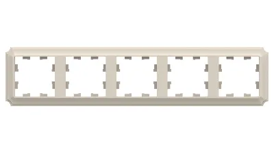 ATLASDESIGN ANTIQUE 5-постовая рамка, универсальная, БЕЖЕВЫЙ