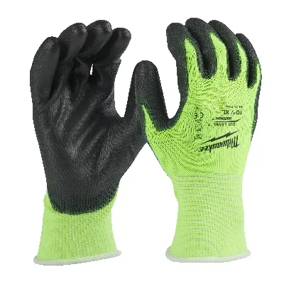 Перчатки защитные Hi-Vis Cut level (Хай Виз Кат Левел) 1/A, XL/10