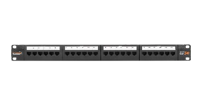 Панель 19' 1U 24 порта Кат.5e RJ45/8P8C неэкранированная черная 
