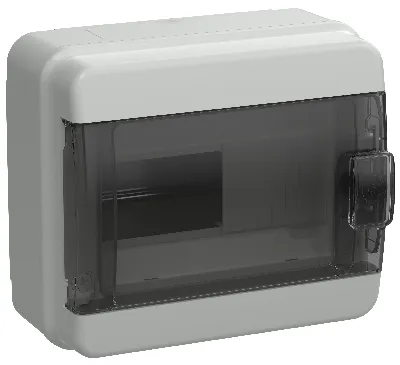 TEKFOR Корпус пластиковый навесной КМПн-8 IP65 черная прозрачная дверь IEK 