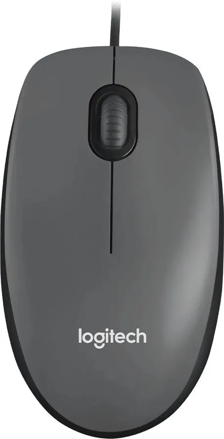 Мышь проводная M90, 1000 dpi, USB-A, темно-серый