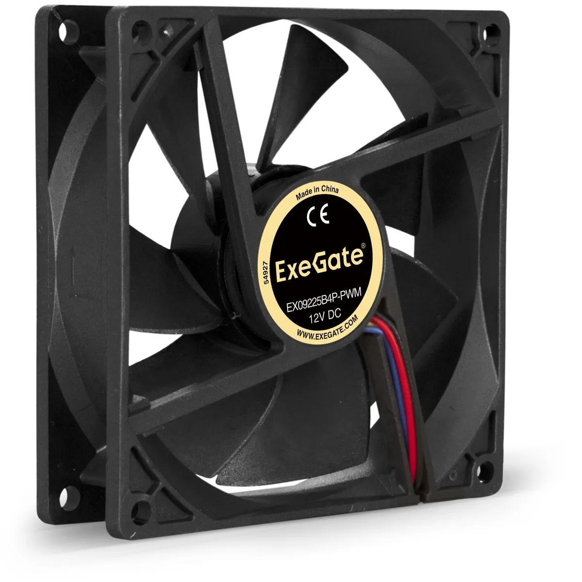 Вентилятор для корпуса 12В DC, 92x92x25 мм, 4pin PWM, 0-2200 RPM, 0-25dBA, двойной шарикоподшипник