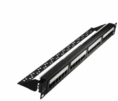 Патч-панель 19'. 24 порта RJ-45. UTP. Cat.5e. 1U 