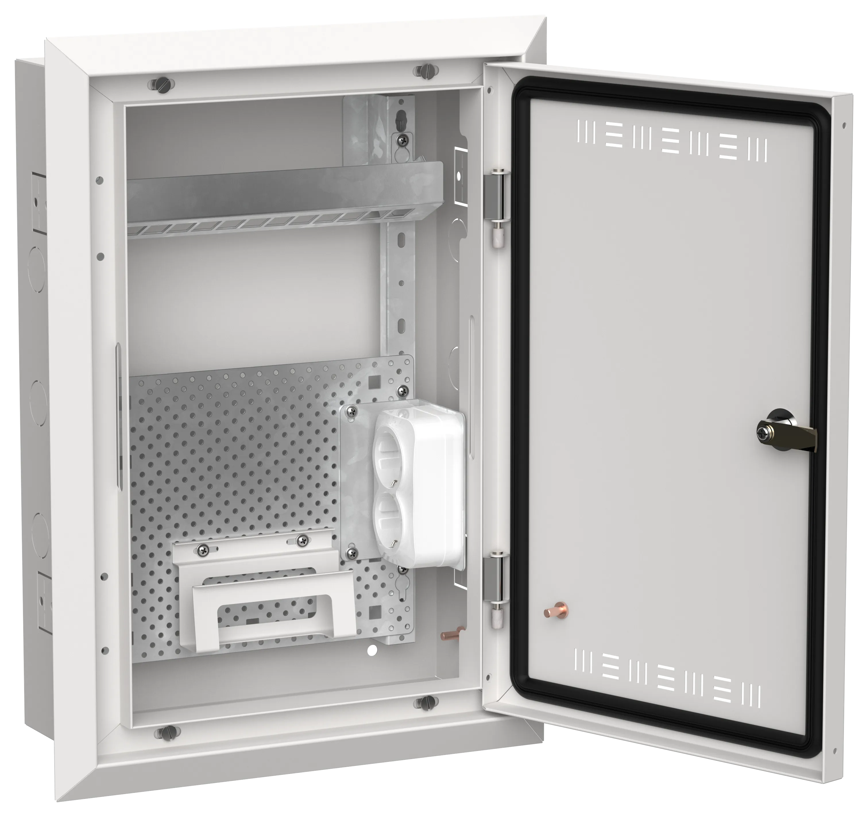 TITAN 5 Корпус мультимедиа ЩРв-24 (1х24) 505х365х130мм IP30 белый IEK