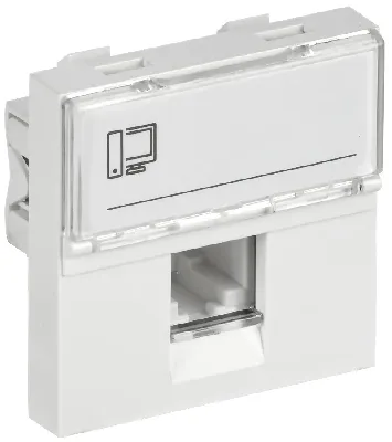 Розетка компьютерная RJ45 UTP категория 5e 2 модуля 