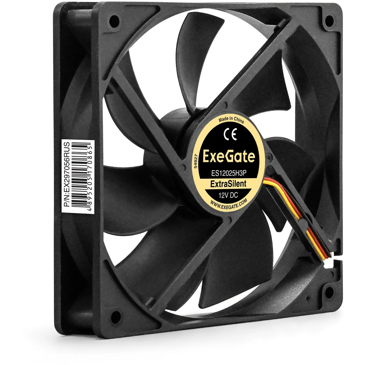 Вентилятор для корпуса 12В DC, 120x120x25 мм, 3pin, 1300RPM, 22dBA, гидродинамический подшипник 
