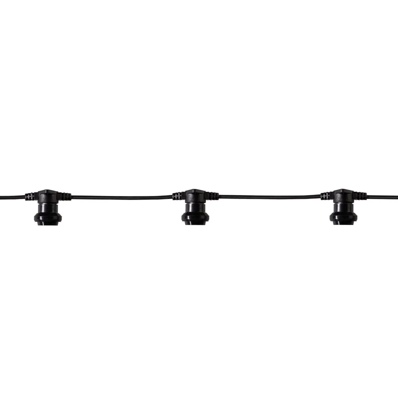 Гирлянда Belt-Light 2 жилы 50м шаг 40см 125 патронов E27 IP65 черный круглый провод