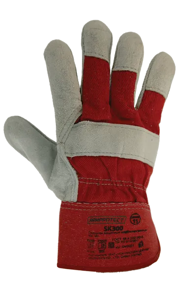 Перчатки спилковые комбинированные на флисовой подкладке ArmProtect SK300. р.11