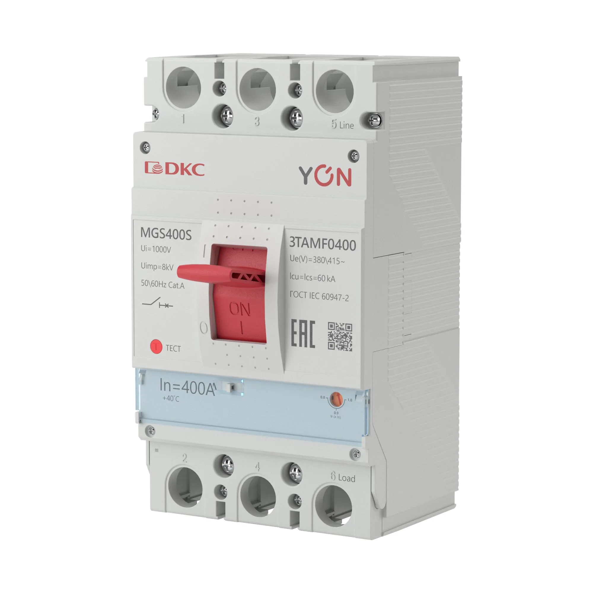 Автоматический выключатель YON MGS400 3P 320-400A 60kA