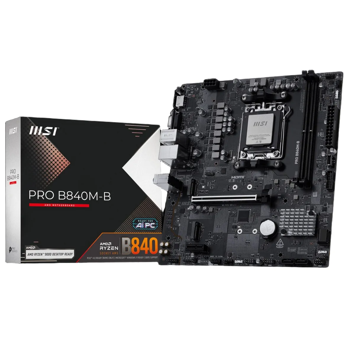 Материнская плата PRO B840M-B, AMD B840, ATX 