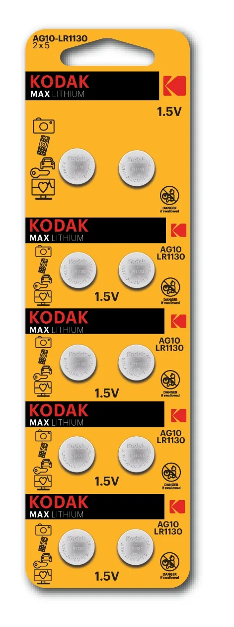 Батарейка AG10 (389) LR1130, LR54 [KAG10-10] MAX Button Cell (100/1000/70000) 
