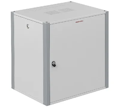 Шкаф телекоммуникационный настенный 19' 12U дверь металл IP20. 600x600x585mm(ШхГхВ) цвет серый(RAL 7035/RAL7000)