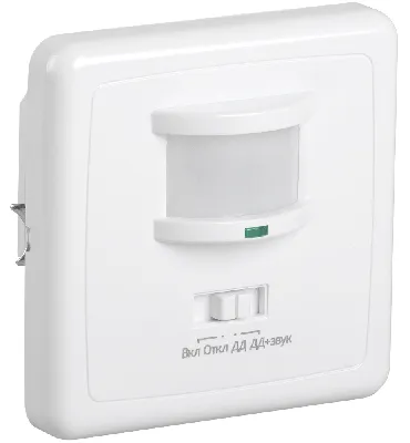 Датчик движения ИК встраиваемый 500w 140 гр. 12м IP20 белый