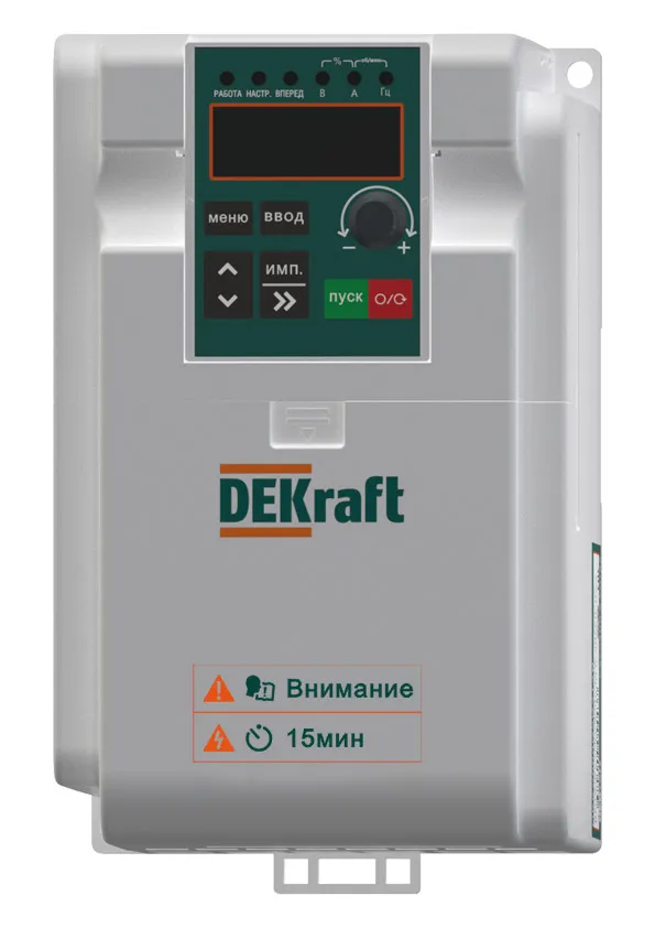 Преобразователь частоты DEKV060-1.5кВт 1 фаза 220В с торм. Модулем