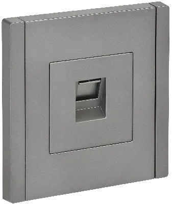 FORTE&PIANO Розетка компьютерная RJ45 кат.5E FP532 сталь IEK