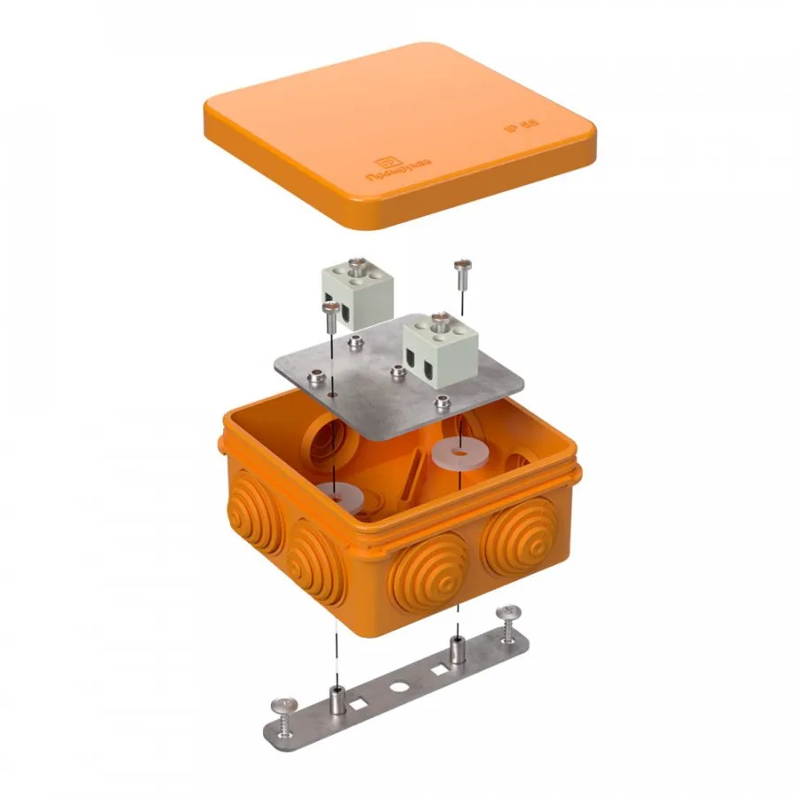 Коробка огнестойкая для открытой проводки Е15-Е120 80х80х40 