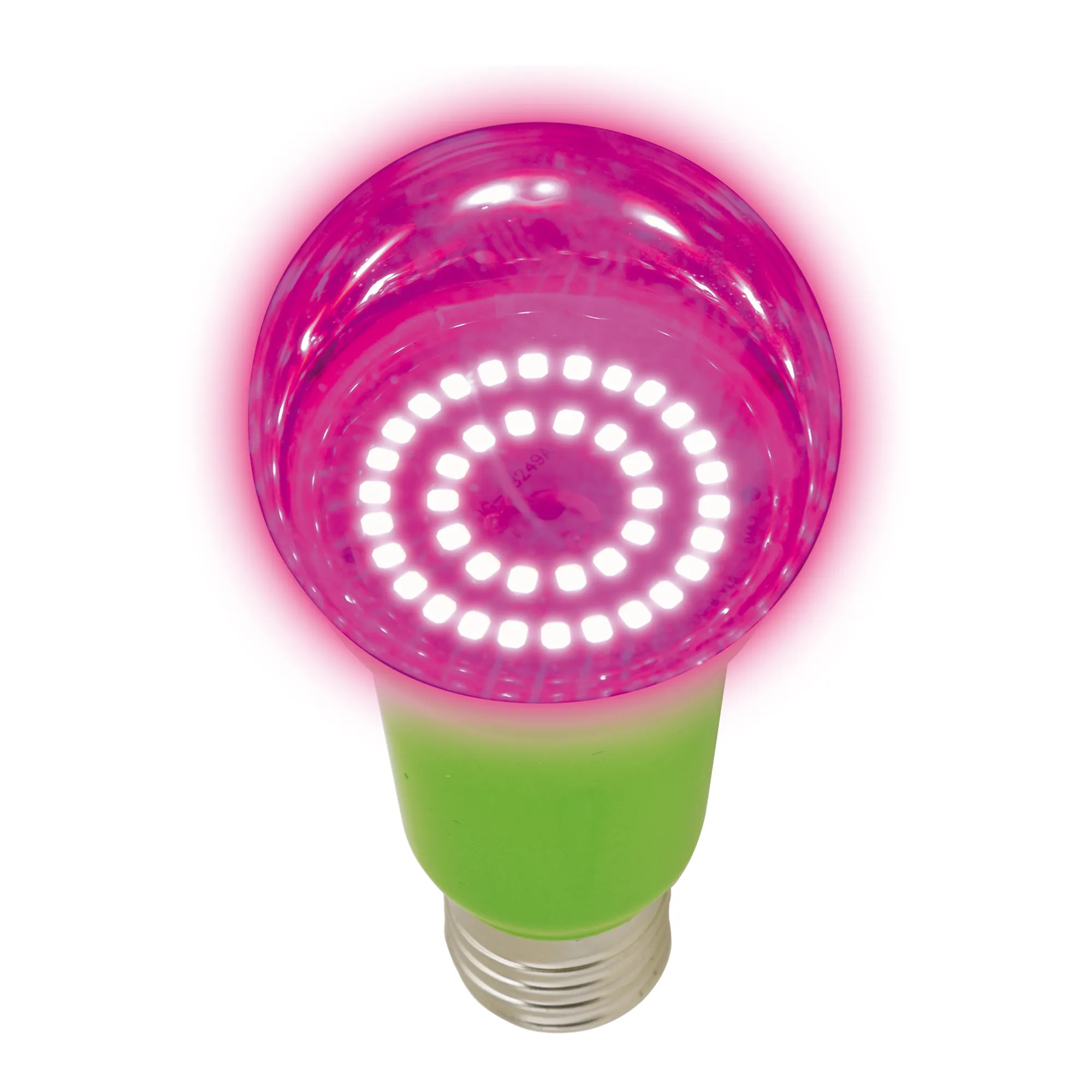 Лампа светодиодная для растений. LED-A60-15W/SPSB/E27/CL PLP30GR Форма A, прозрачная. Спектр для рассады и цветения. Картон. ТМ