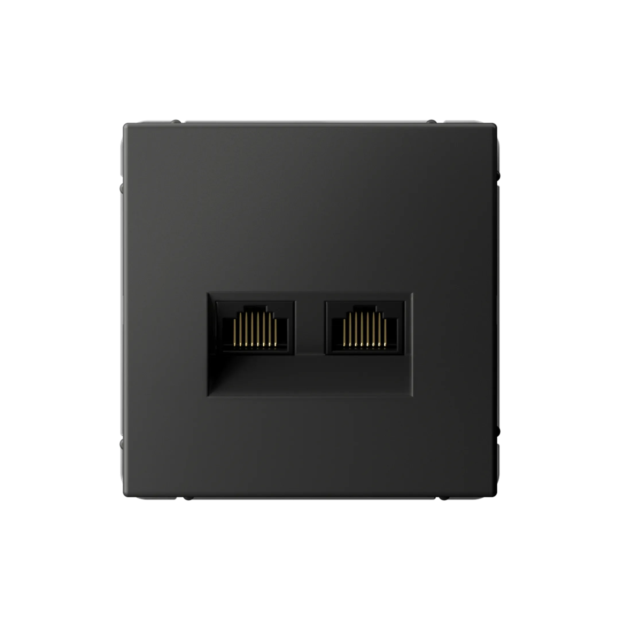 ARTGALLERY РОЗЕТКА двойная компьютерная RJ45+RJ45, кат. 5е, механизм, БАЗАЛЬТ