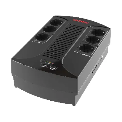 Линейно-интерактивный ИБП ДКС серии Info PDU, 800 ВА/480 Вт, 1/1, 6xSchuko, USB для зарядки (2), USB + RJ11, 1x8Aч 