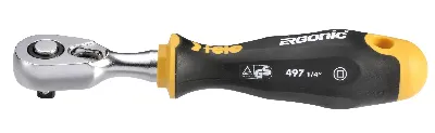 Трещотка 1/4'' Ergonic в блистере 