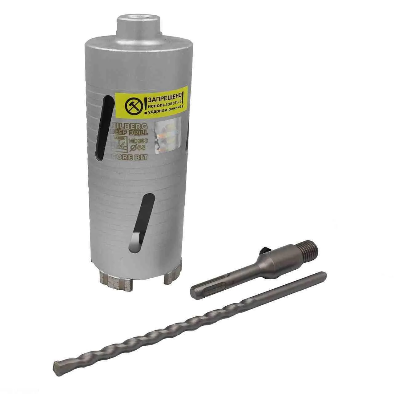 Коронка алмазная по бетону 68х150 мм Hilberg Laser Deep Drill 