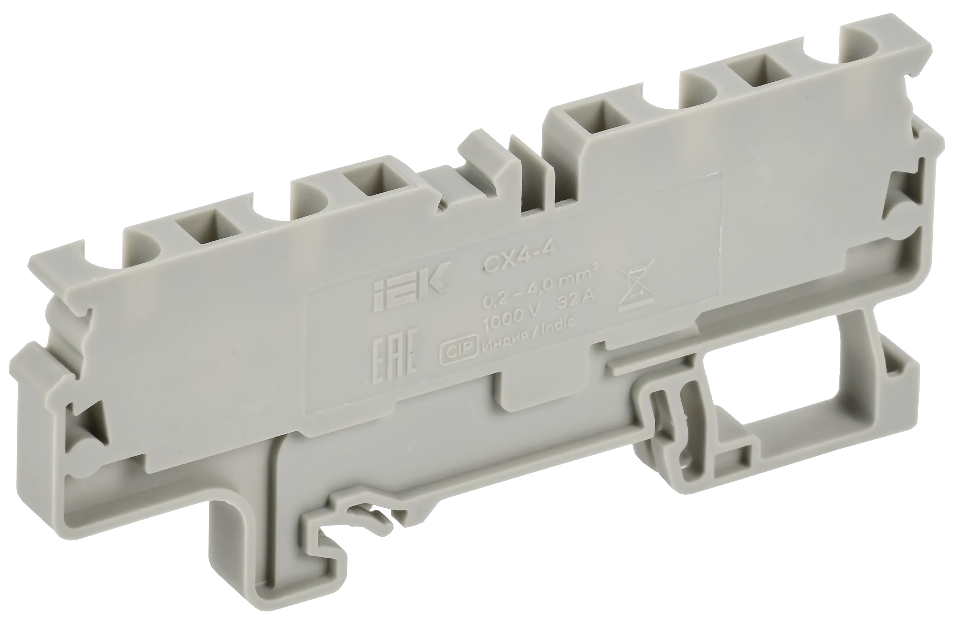 ARMAFIX Клемма пружинная CX4-4 4мм2 четырехконтактная серая IEK