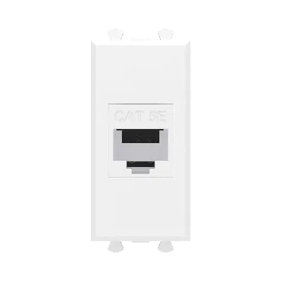 Avanti Розетка компьютерная RJ-45 без шторки      модульная, кат.5е, Белое облако, 1 модуль 
