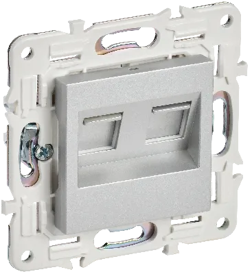 SKANDY Розетка компьютерная двойная RJ45 кат.5E SK-K03S серебряный IEK