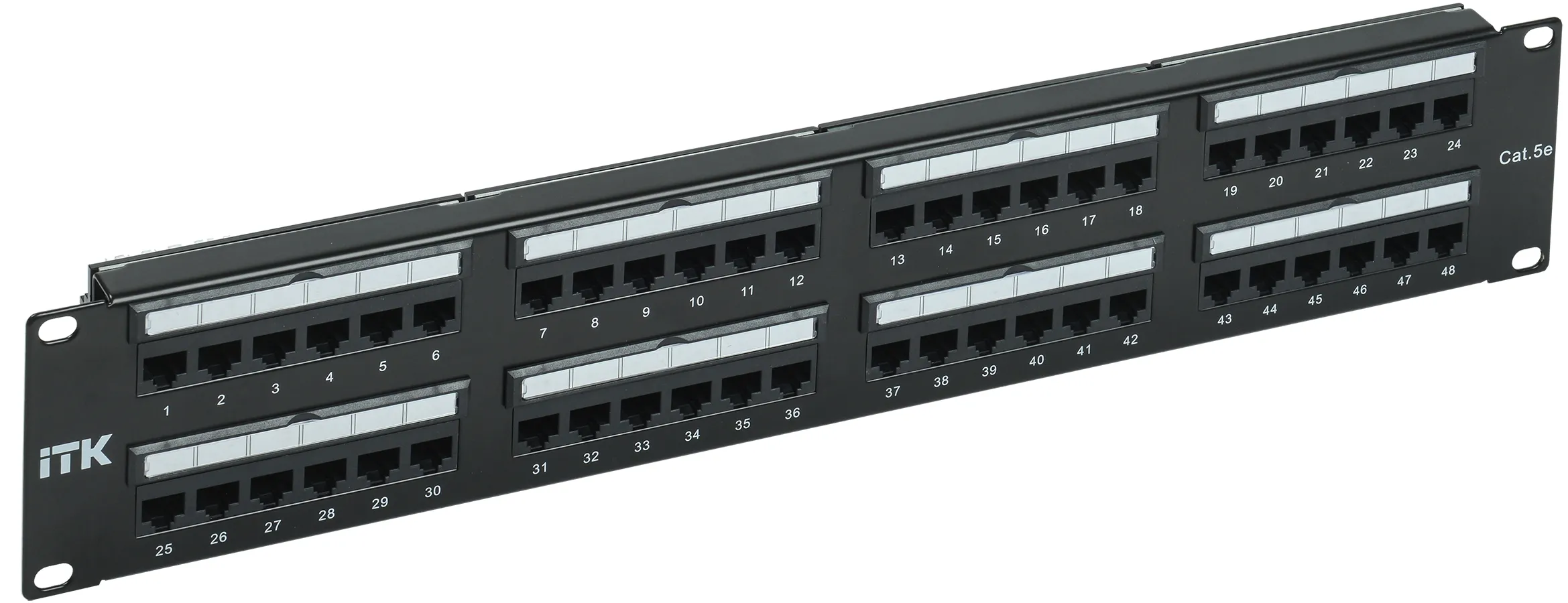 Патч-панель кат. 5е UTP 48 портов Dual IDC слайд лейбл 2U 