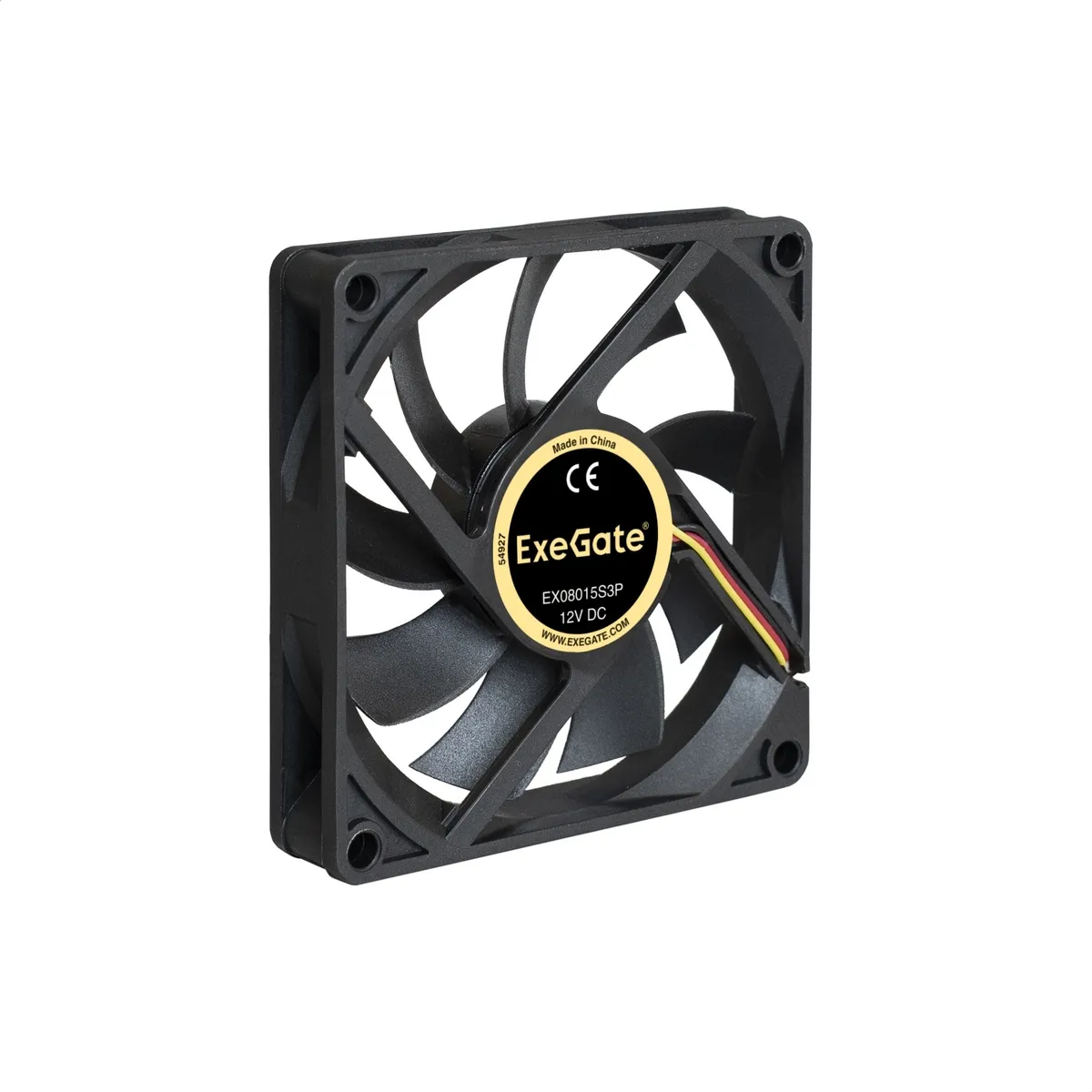 Вентилятор для корпуса 12В DC, 60x60x15 мм, 3pin, 3500RPM, 24dBA, подшипник скольжения 