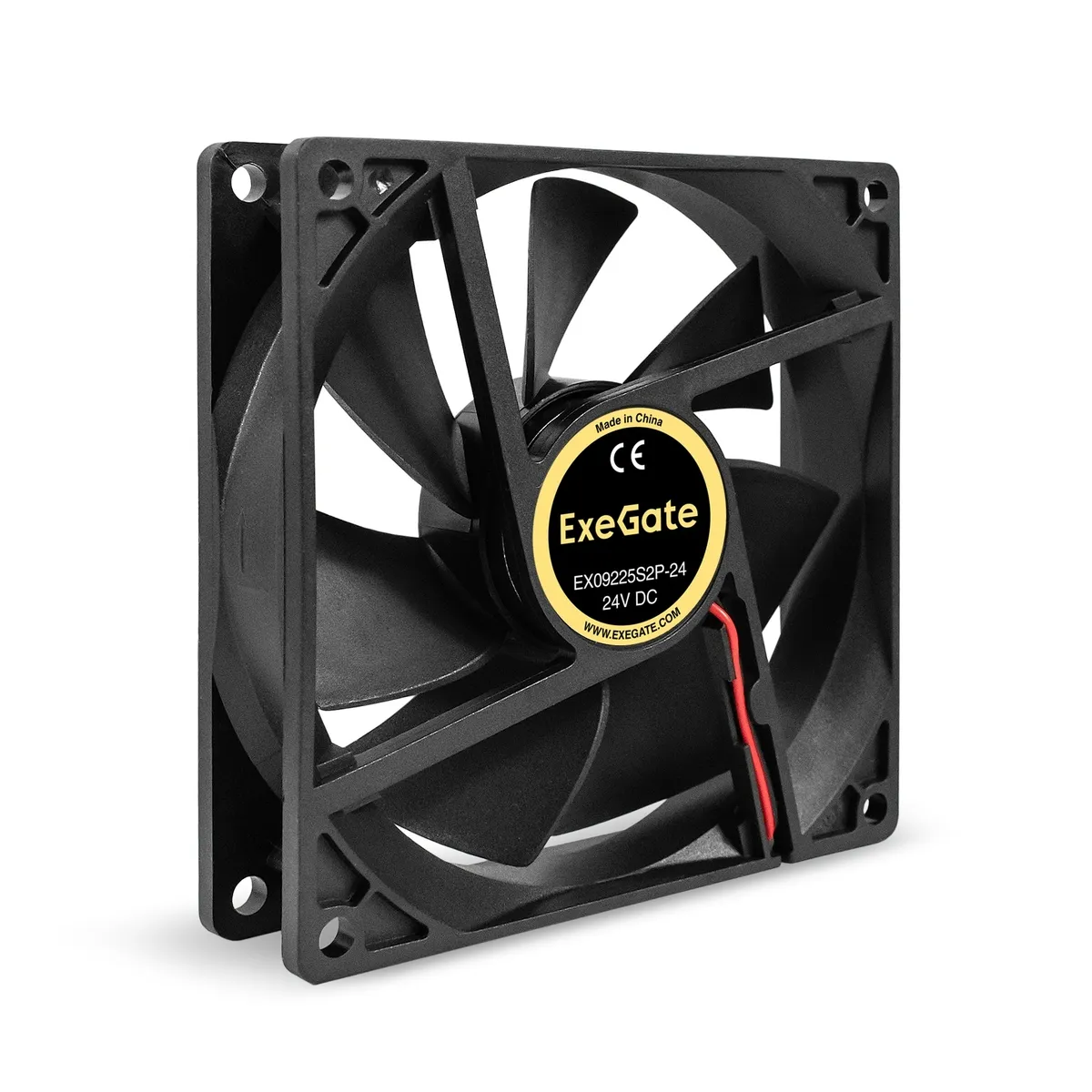 Вентилятор для корпуса 24В DC, 92x92x25 мм, 2pin, 2700RPM, 33dBA, подшипник скольжения 