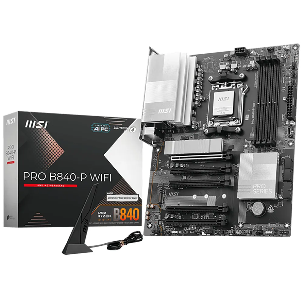 Материнская плата PRO B840-P WIFI, AMD B840, ATX 