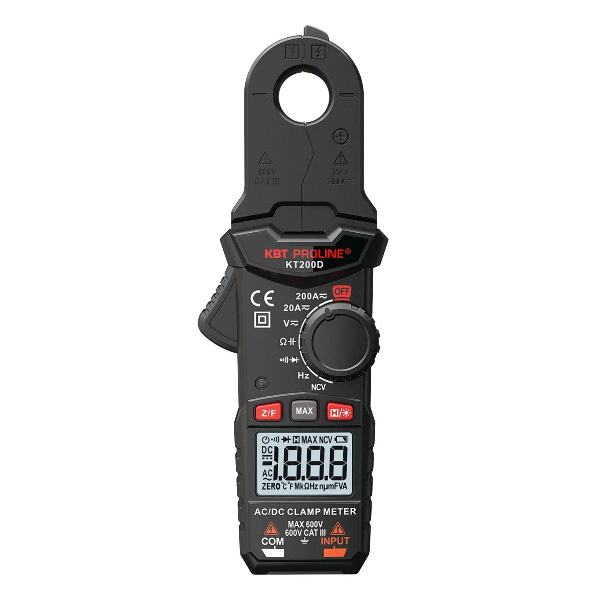 Клещи токовые цифровые КТ 200D серия PROLINE 