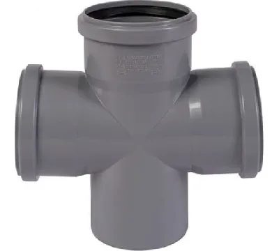 Крестовина канализационная 87 град. 50х50х50