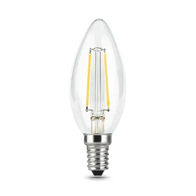 Лампа светодиодная филаментная LED 9 Вт 710 лм 4100К AC185-265В E14 свеча нейтральный  Black Filament Gauss