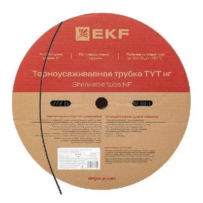 Трубка термоусаживаемая ТУТ нг 6/3 черная рулон PROxima