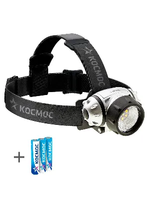 Фонарь налобный , XPE LED + 6 SMD, 3 батарейки ААА, 250Lm, 