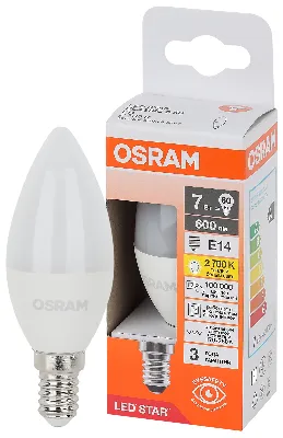 Лампа светодиодная LED Star Свеча 7Вт (замена 60Вт), 600Лм, 2700К, цоколь E14 OSRAM