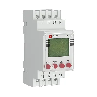 Реле контроля фаз с LCD дисплеем RKF-2S с нейтралью 